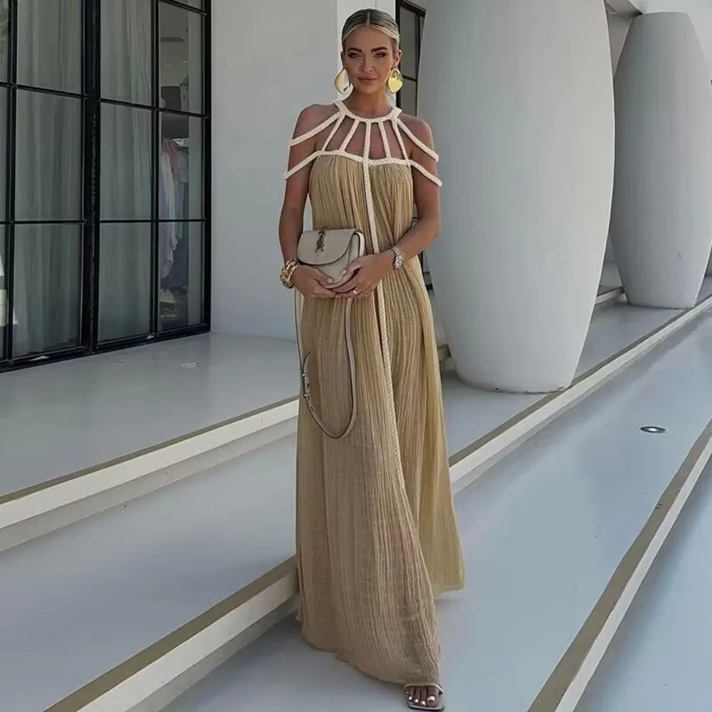 Bohemia Holiday Dress Loose Long Dresses Summer Party Dress