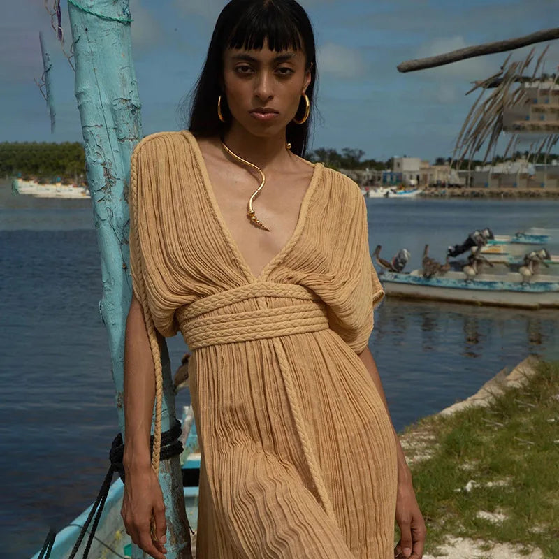 Bohemia Holiday Dress Loose Long Dresses Summer Party Dress