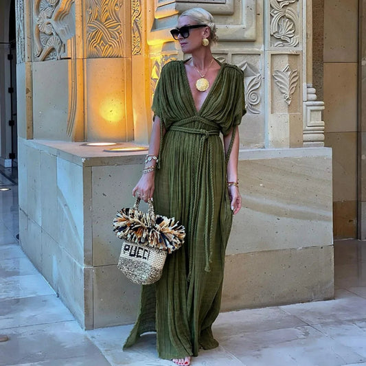Bohemia Holiday Dress Loose Long Dresses Summer Party Dress