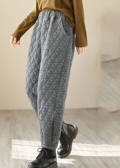 High Waist Fleece Lantern Pants