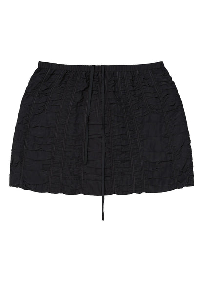 Ruched Mini Drawstring Skirt