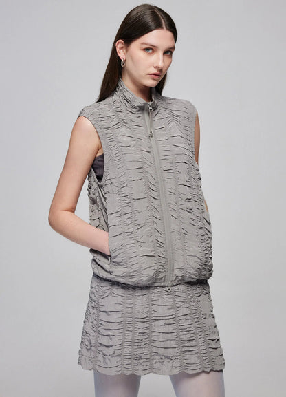 Ruched Mini Drawstring Skirt