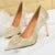 Shoes Pearl Flowers Woman Pumps Rhinestone High Heels New Luxurious Heels Stiletto Large Size Pumps
