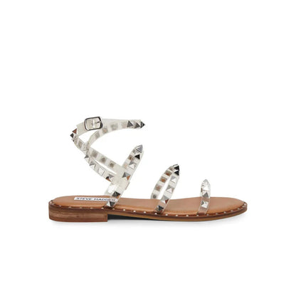 Sandals Summer Rivet Shoes Lightweight Nonslip Transparent Designer Studded Sandals Flat