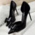 Shoes Bow-knot Woman Pumps Stiletto 10.5 Cm Basic Pump Pointed Toe Classic Pumps High Heels Shoes
