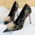Shoes Pearl Flowers Woman Pumps Rhinestone High Heels New Luxurious Heels Stiletto Large Size Pumps