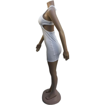 Mini Dress Summer Plain White Black T Shirt Dresses for