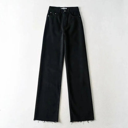 Jeans Bottom Straight Leg Baggy Jeans Fall Boyfriend Long Trousers High Waist Denim Pants