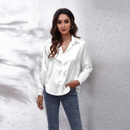 Sydney | ’s Workwear Loose Fit Satin Blouses