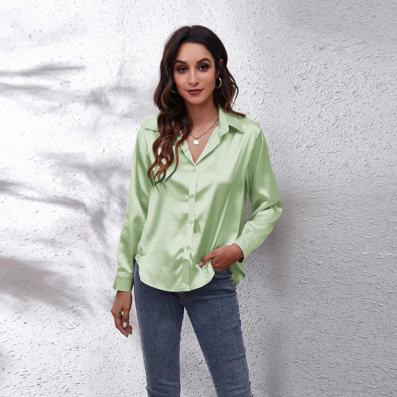 Sydney | ’s Workwear Loose Fit Satin Blouses