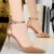 Shoes Green Blue Pumps Office Shoes High Heels Silk Stiletto Heels Sandals 43