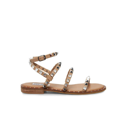 Sandals Summer Rivet Shoes Lightweight Nonslip Transparent Designer Studded Sandals Flat