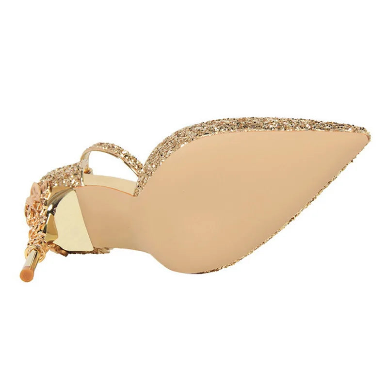 Shoes Heels New Woman Pumps Sequins High Heels Shoes Shoes Gold Sliver Stiletto Heels Sandals