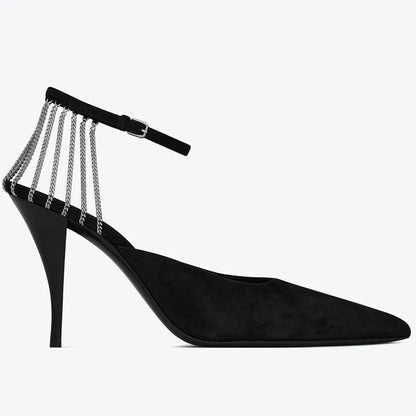 New Pointed Toe Buckle Pumps Super Stiletto High Heels Party Wedding Shoes Femmes Chaussures