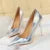 10.5cm High Heels Blue Green Valentine Pumps Glossy Stripper Stiletto Wedding Bridal Fetish Shoes 43