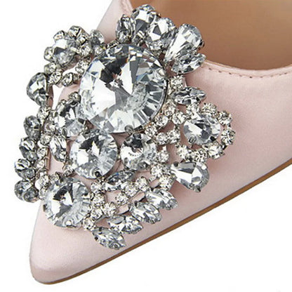 Shoes Rhinestone Pumps Stiletto Shoes High Heels Wedding Shoes Luxurious Heels Party Shoes Female