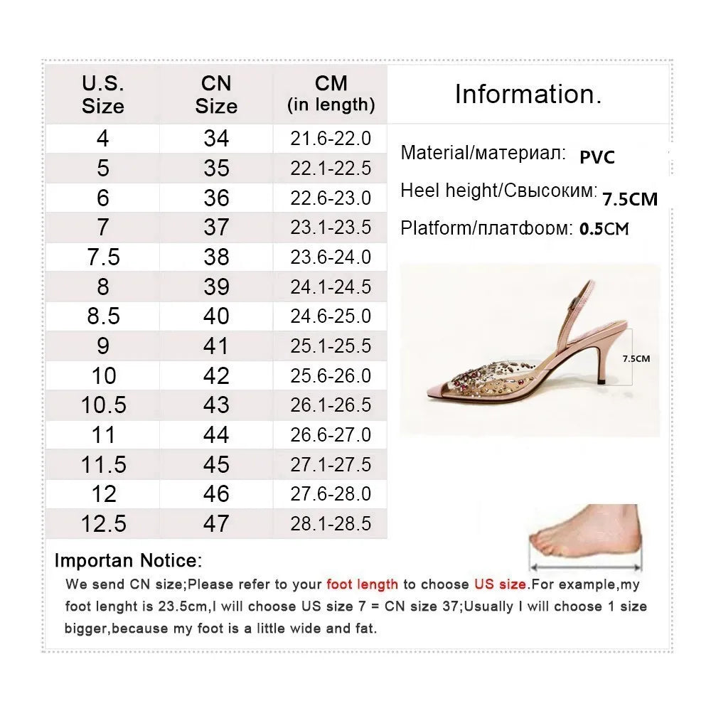 New Rhinestones Sandals Pointed Toe Party High Heels Wedding Shoes Sandalias Mujer Zapatos De Mujer
