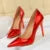 10.5cm High Heels Blue Green Valentine Pumps Glossy Stripper Stiletto Wedding Bridal Fetish Shoes 43