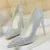 Shoes Rhinestone Woman Pumps Wedding Shoes Basic Pump Stiletto Heels 10cm 7cm Heeled Shoes High Heels