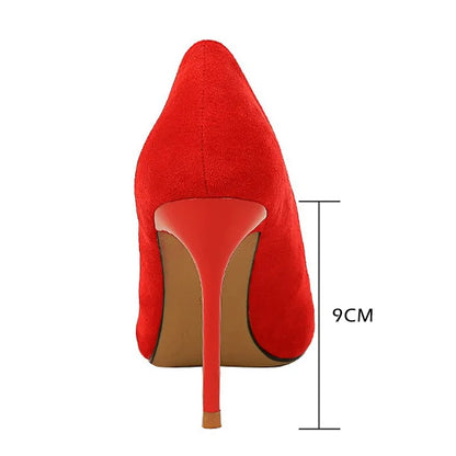 Shoes New Pumps Suede High Heels Shoes Office Shoes Stiletto Party Shoes Female Comfort Heels