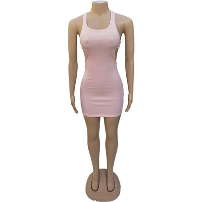 Mini Dress Summer Plain White Black T Shirt Dresses for