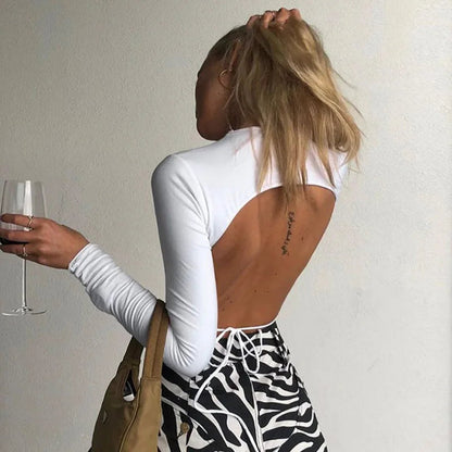Open Back Cropped T-shirt