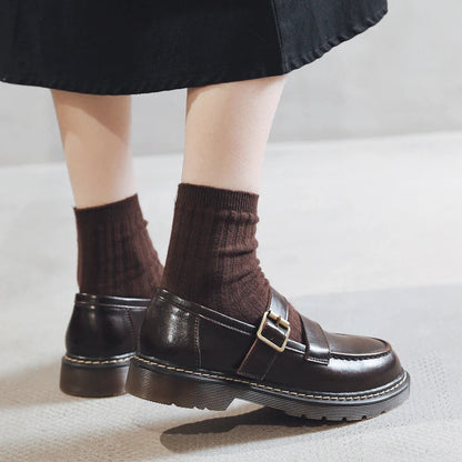 Spring and Autumn New Jk Uniform Shoes British Style Retro Color Single Shoes Mary Jane Shoes Lolita