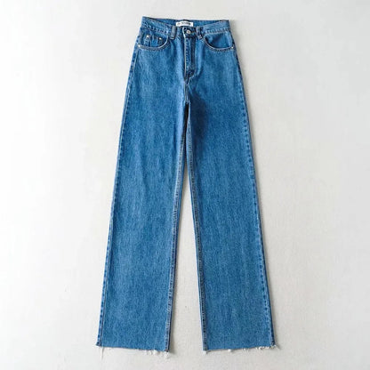 Jeans Bottom Straight Leg Baggy Jeans Fall Boyfriend Long Trousers High Waist Denim Pants