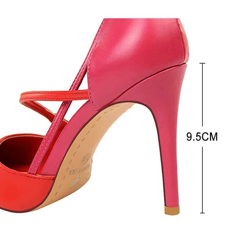 Shoes High Heels Woman Pumps Stiletto Shoes Basic Pump Sandals Female Shoes Stilettos 9.5 Cm
