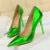 10.5cm High Heels Blue Green Valentine Pumps Glossy Stripper Stiletto Wedding Bridal Fetish Shoes 43
