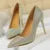 Shoes Rhinestone Woman Pumps Wedding Shoes Basic Pump Stiletto Heels 10cm 7cm Heeled Shoes High Heels