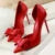 Shoes Bow-knot Woman Pumps Stiletto 10.5 Cm Basic Pump Pointed Toe Classic Pumps High Heels Shoes