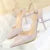 Shoes High Heels Shoes Patent Leather Woman Pumps Heels Blue Sliver Stiletto Heels Sandals