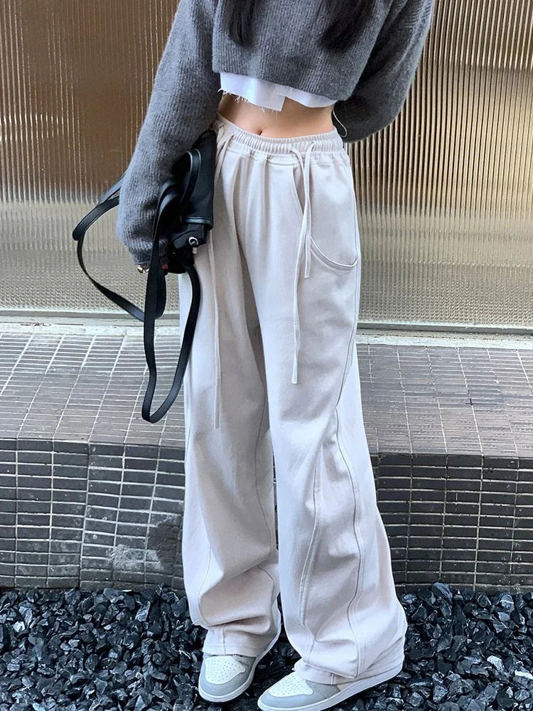 Gray Jogging Sweatpants Harajuku Oversize Sports Kpop Pant
