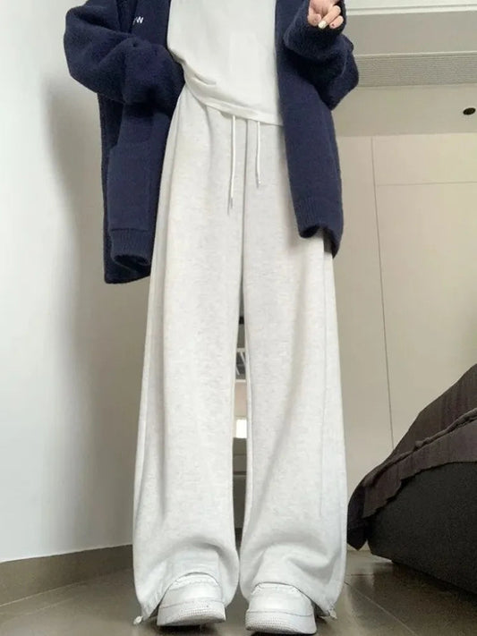 Gray Oversize Y2k Sweatpants Korean Harajuku Wide Leg Pant