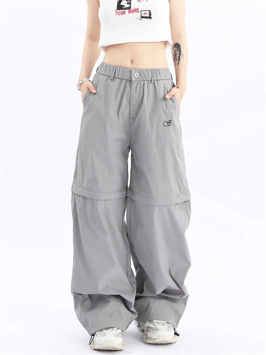 Cyber Y2k Detachable Track Harajuku Egirl Edgy Style Cargo Oversize Sweatpant