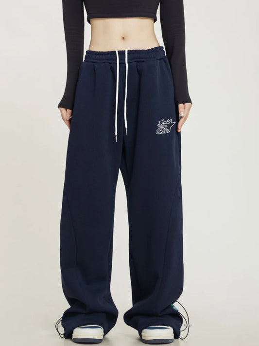 Harajuku Basic Star Sports Oversized Korean Wide Leg Pant