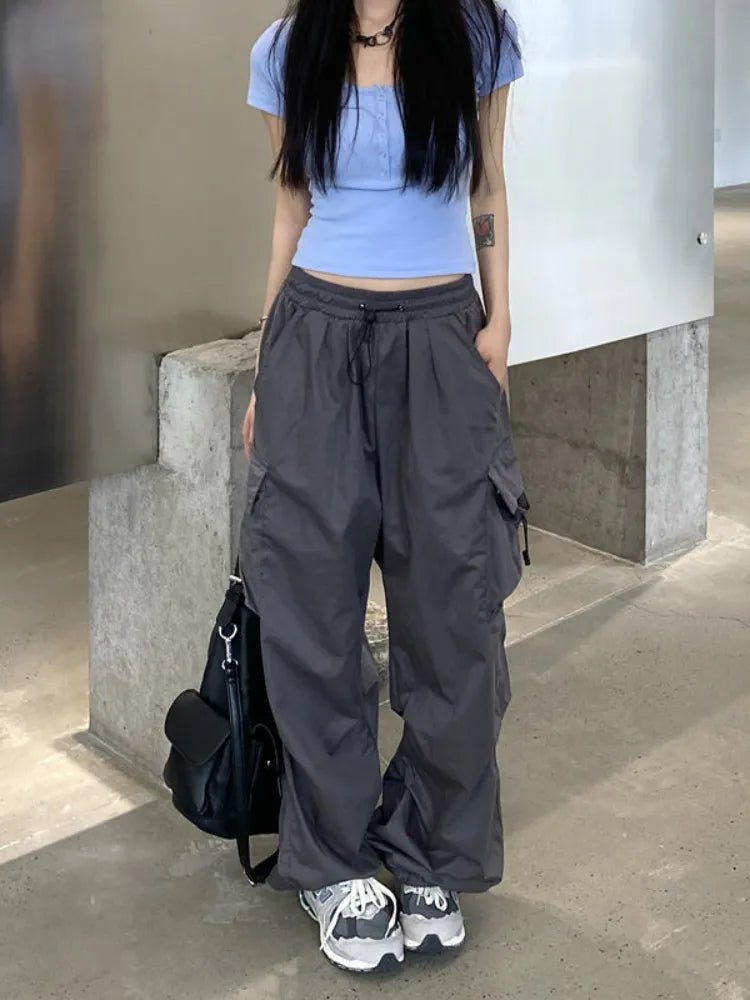 Harajuku Parachute Baggy Cargo Y2k Edgy Jogging Pant