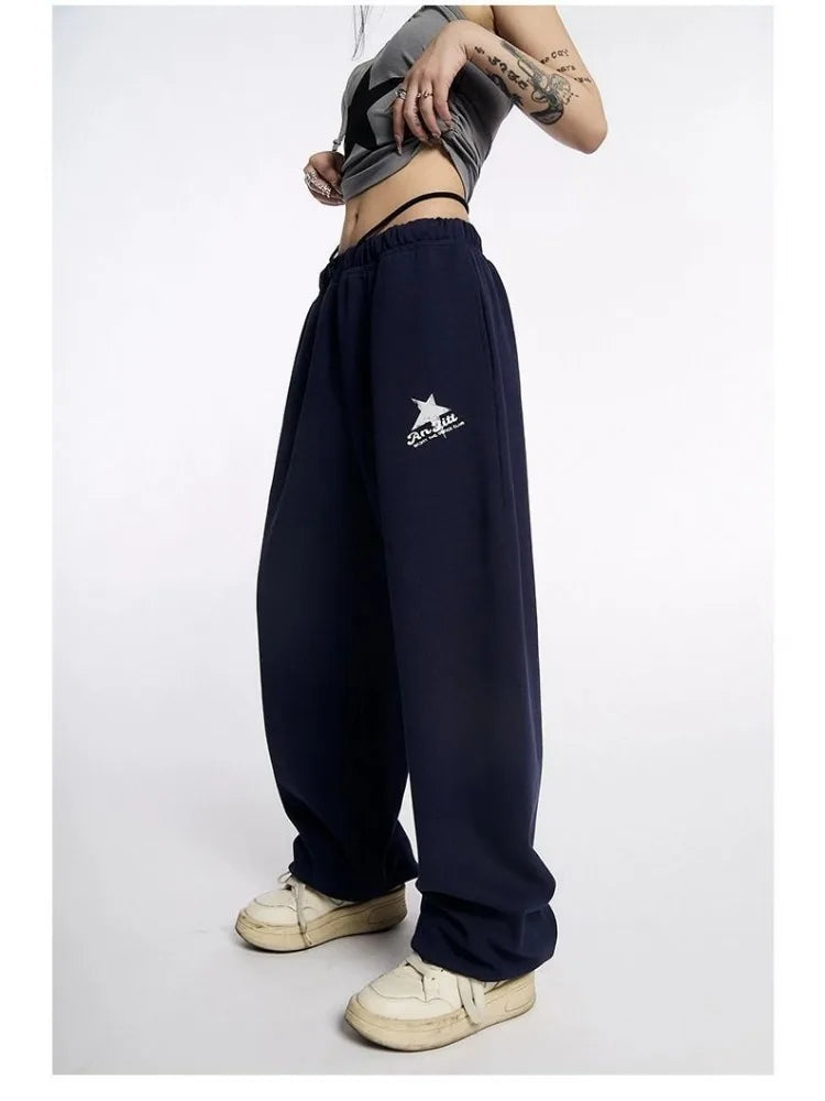 Star Sweatpants Kpop Oversized Jogging Harajuku Wide Leg Pant