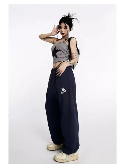 Star Sweatpants Kpop Oversized Jogging Harajuku Wide Leg Pant