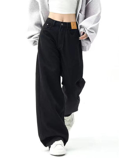 Black Baggy Oversize Y2k Sweatpants Harajuku Korean Wide Leg Denim Pant