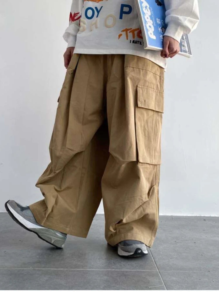Green Cargo Y2k Hippie Kpop Harajuku Oversize Wide Leg Pant