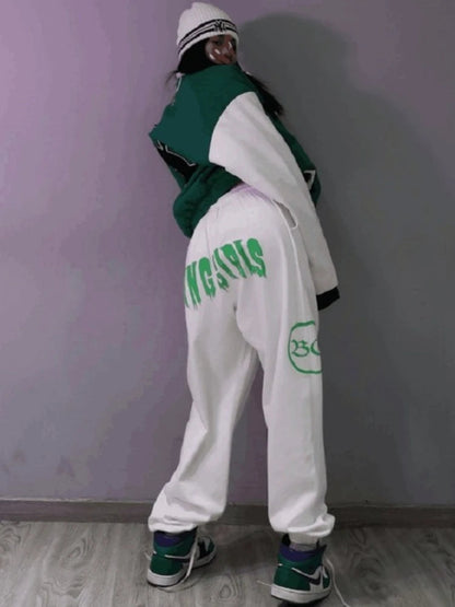Gray Jogging Sweatpants Korean Oversize Loose Pant