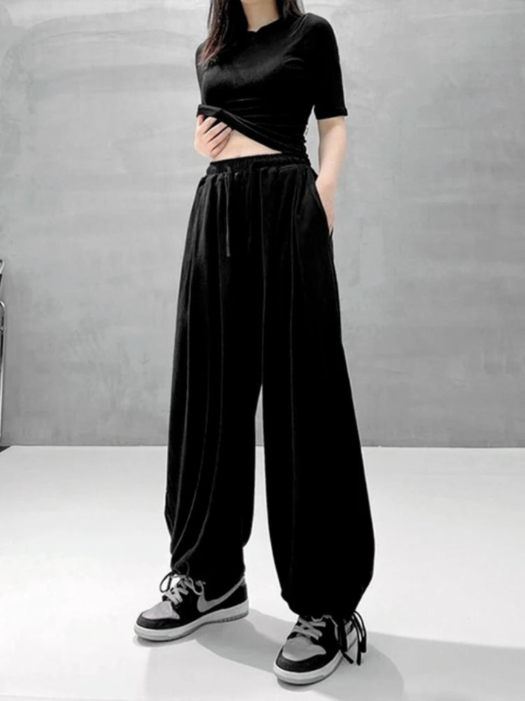 Gray Joggers Sweatpants Korean Oversize Loose Pant