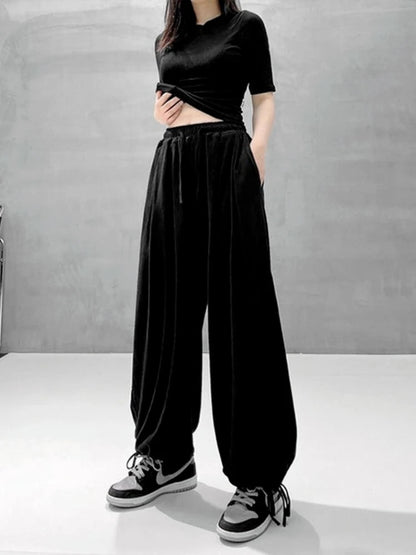 Gray Joggers Sweatpants Korean Oversize Loose Pant