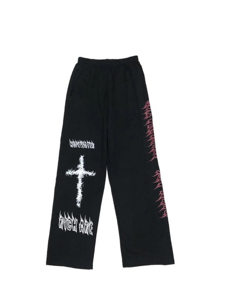 Gothic Wide Harajuku Graffiti Anime Loose Pant