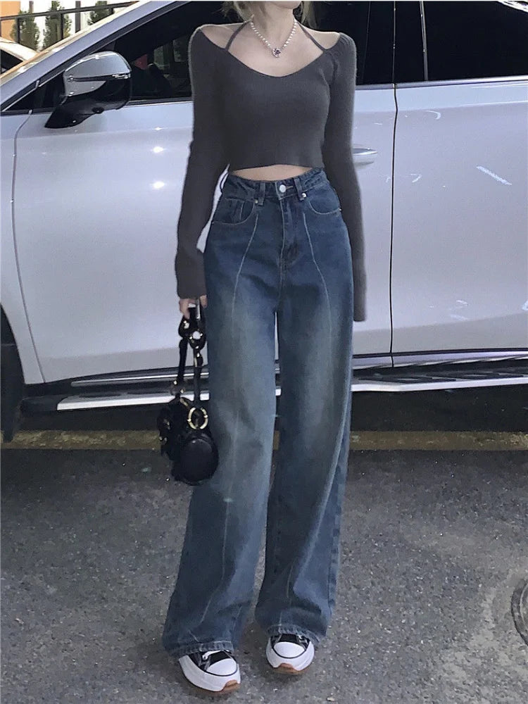 Baggy Y2k Oversize Distressed Wide Leg Denim Pant