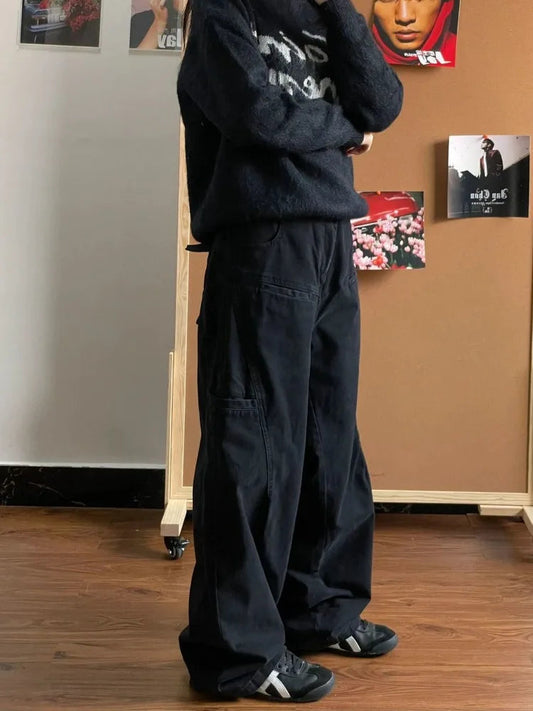 Black Cargo Japanese Oversize Grunge Pant