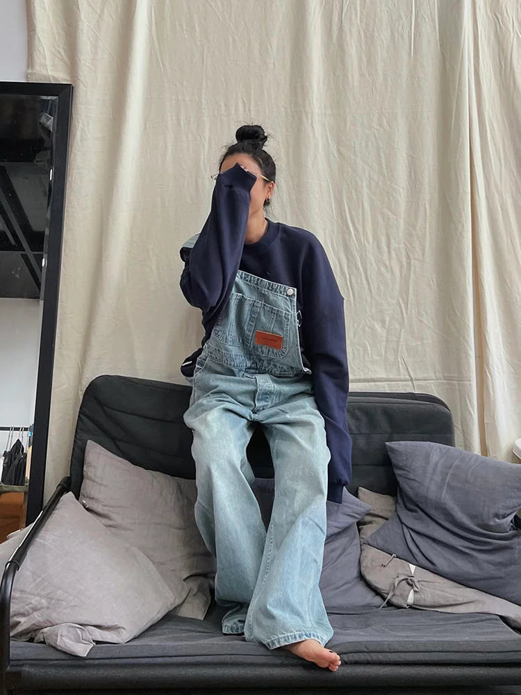 Kpop Baggy Hippie Denim Overalls Harajuku Korean Oversize Cargo Pant