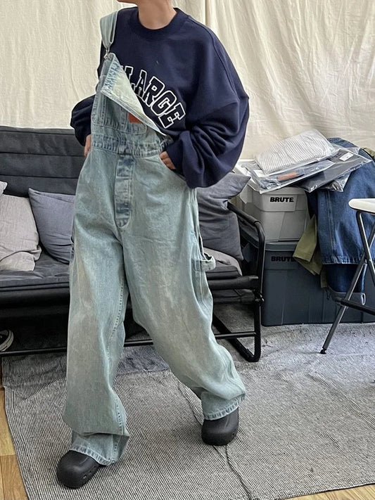Kpop Baggy Hippie Denim Overalls Harajuku Korean Oversize Cargo Pant